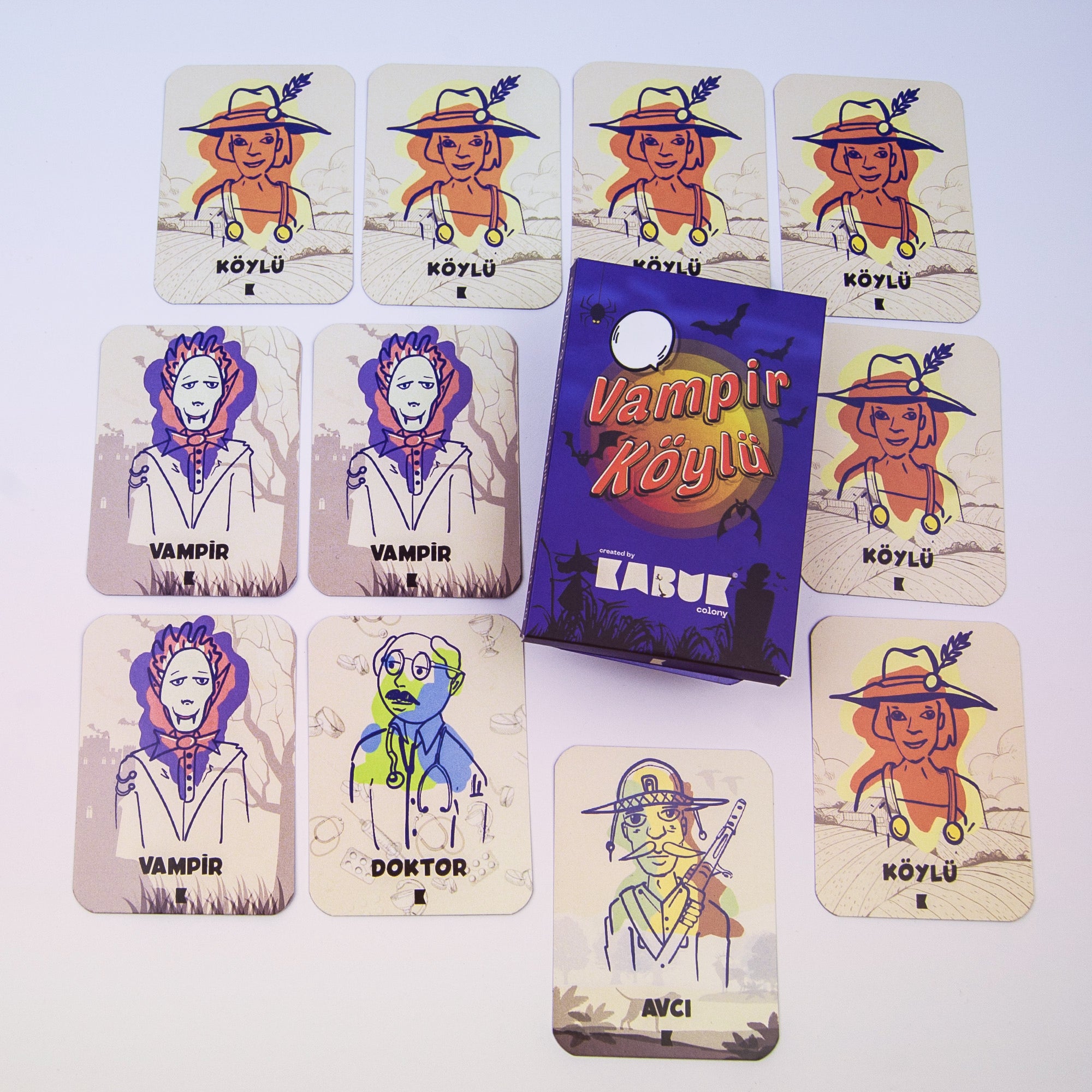 Vampir Köylü Oyun Kartı Roleplay Game designed by Kabuk Colony