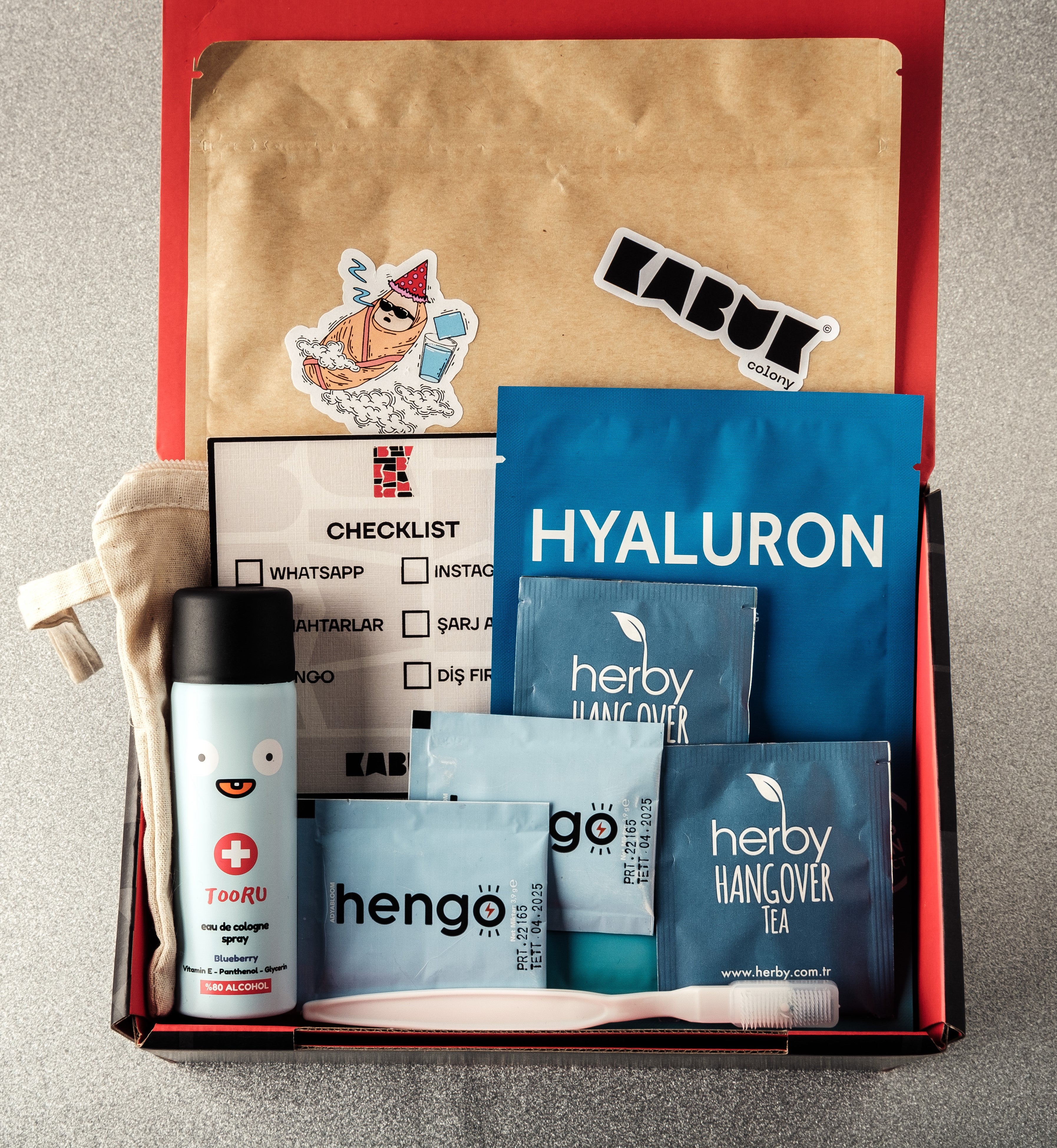 Hangover Kit Konsept Hediye Kutusu Seti