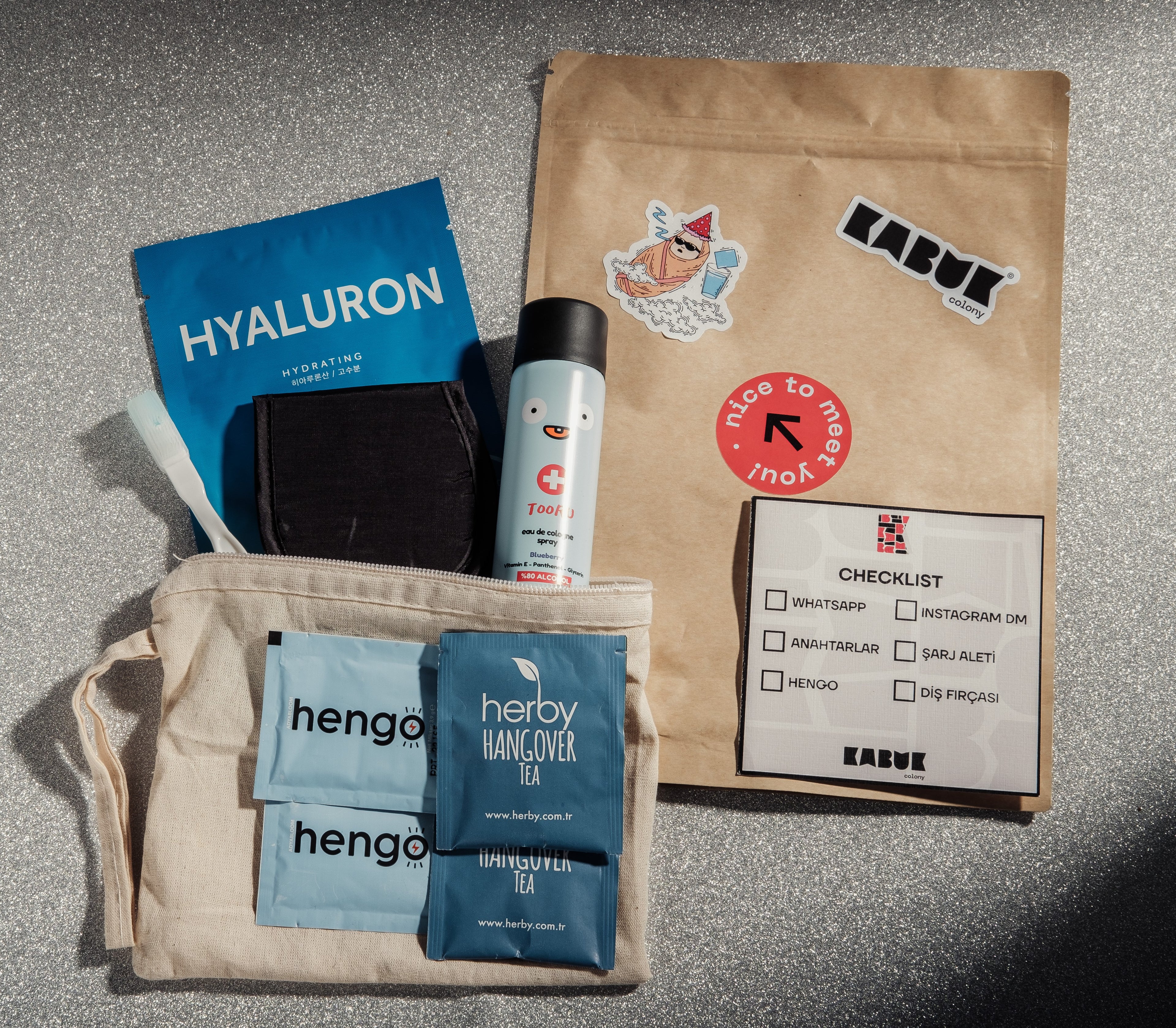 Hangover Kit Konsept Hediye Kutusu Seti